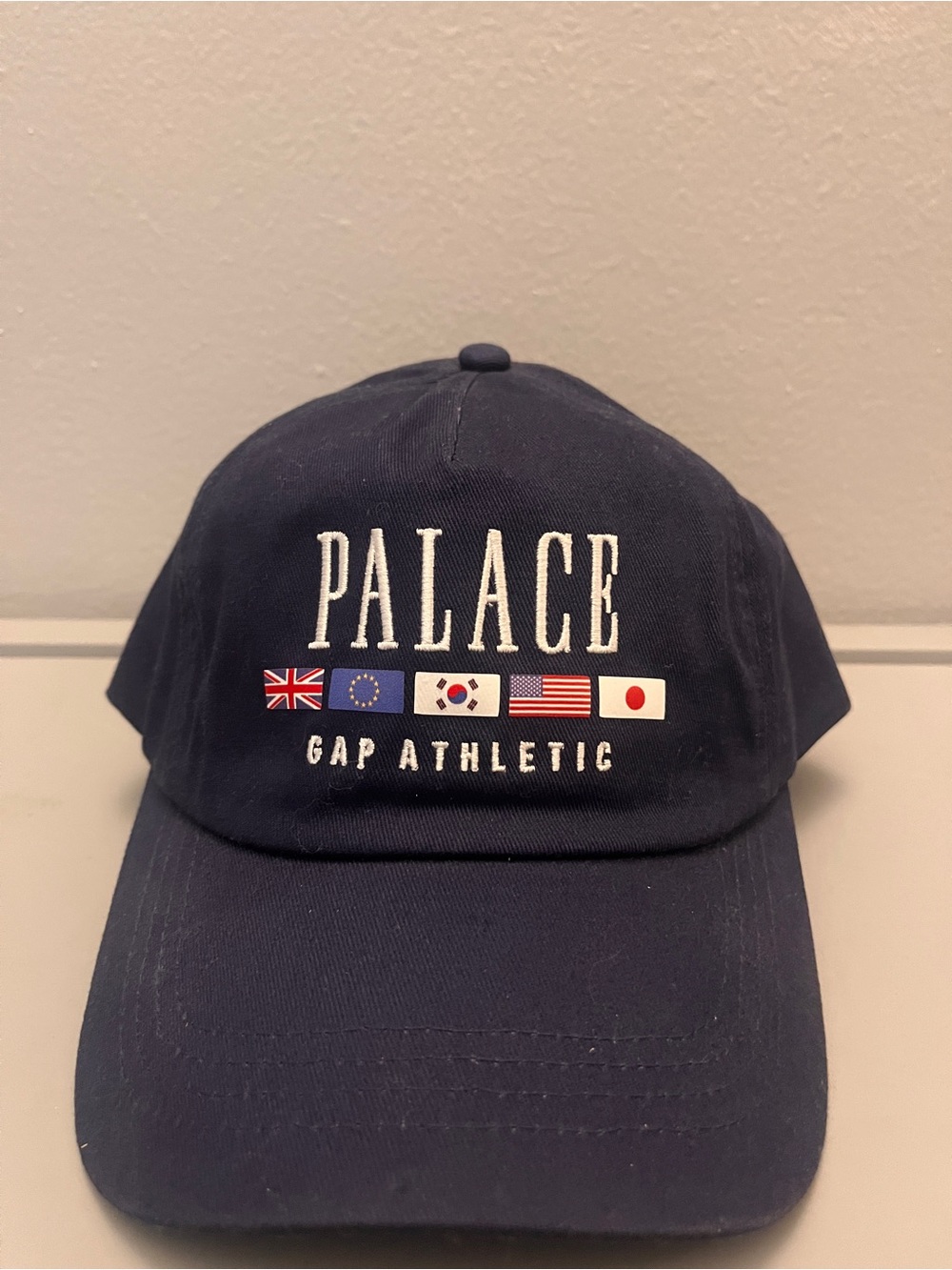 PALACE Navy Embroidered Flag Logo Cap
